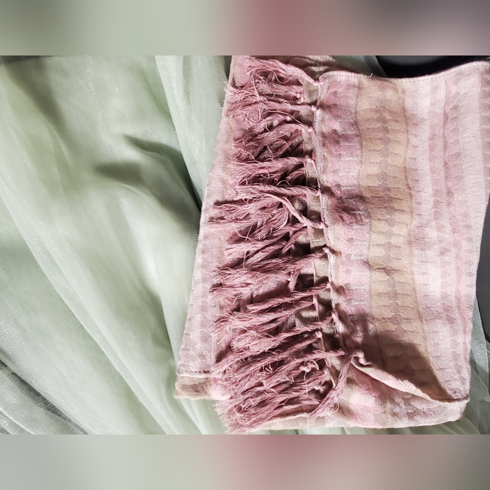 - 100% cotton poncho shawl pinky earth tones
